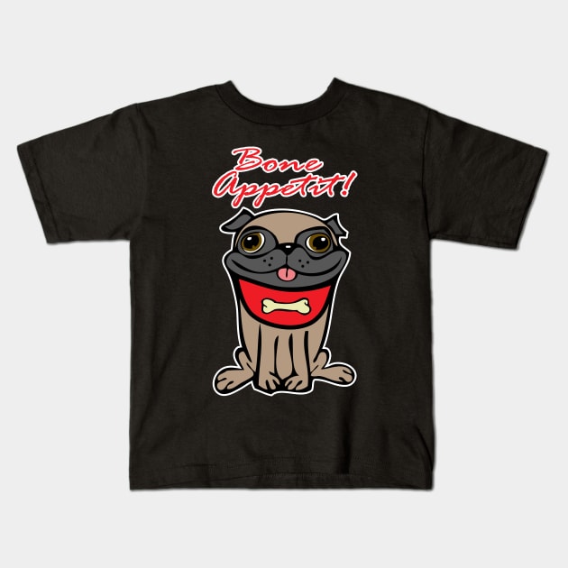 'Bone' Appetit! Kids T-Shirt by RockettGraph1cs